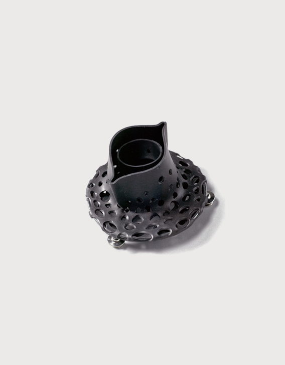 BI-RE-CYCLE - brooch, blackened silver, rubber - Nikolay Sardamov Nikolay Sardamov - BI-RE-CYCLE - brooch, blackened silver, rubber