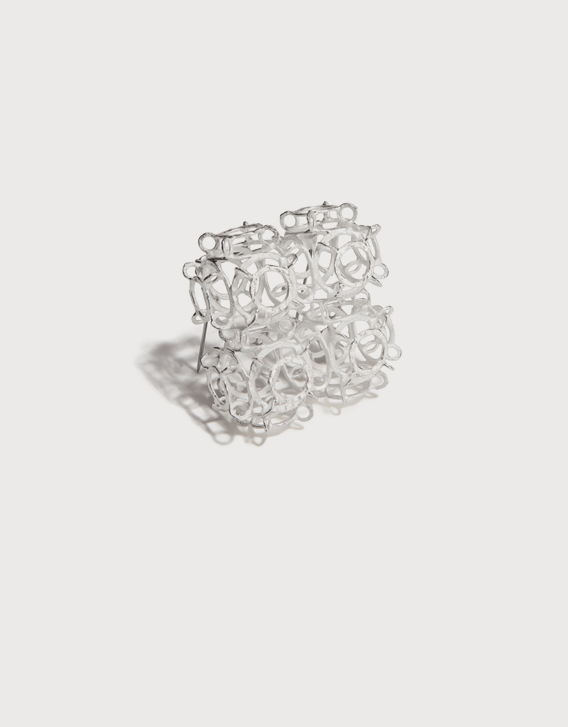 INTERSECTIONS#1 - BROOCH 4, silver - Nikolay Sardamov