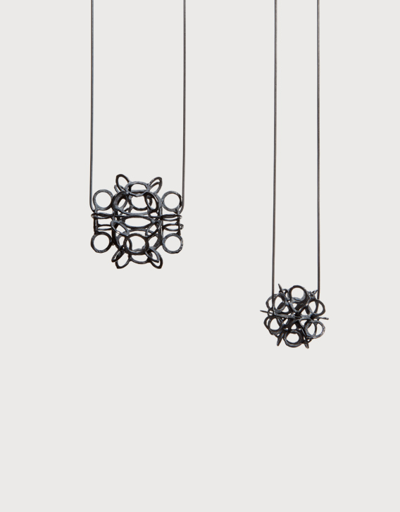 INTERSECTIONS#1 - NECKLACES 7, blackened silver - Nikolay Sardamov