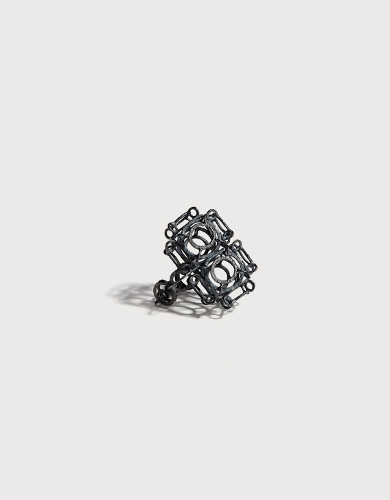 INTERSECTIONS#1 - RING 19, blackened silver - Nikolay Sardamov